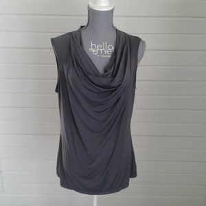 Worthington sleeveless gray blouse size large